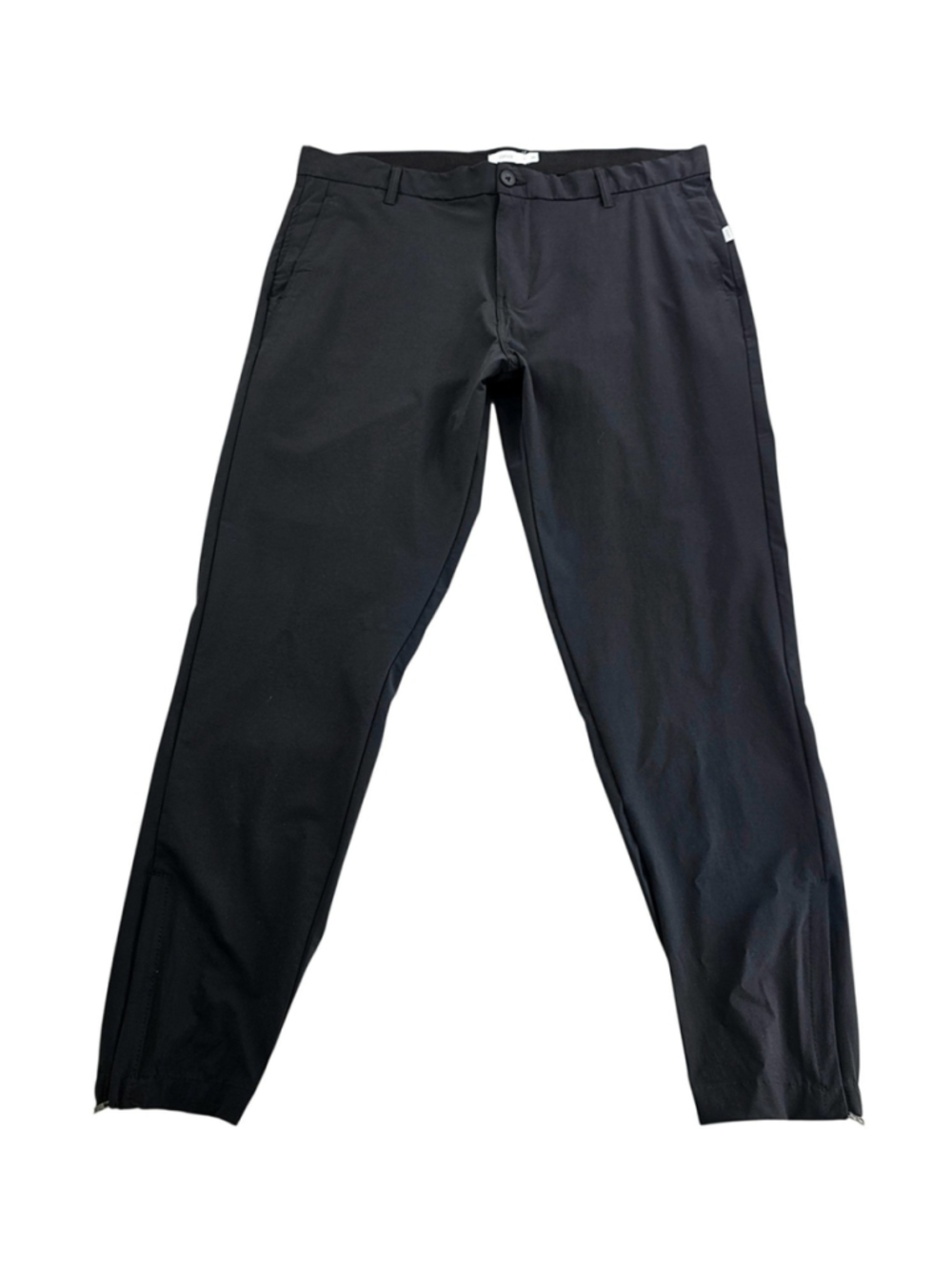 Onia Tech Travel Jogger Pants Mens 34 Black Nylon Stretch Zip Ankle Resort